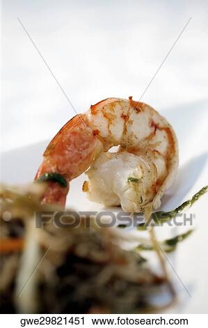 Close-up of cooked prawns in a plate View Large Photo Image Stock Image - Close-up of cooked prawns in a plate. Fotosearch