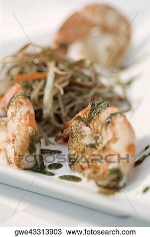 Close-up of cooked prawns in a plate View Large Photo Image Stock Image - Close-up of cooked prawns in a plate. Fotosearch