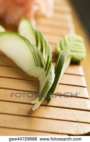 Close-up of cucumber slices View Large Photo Image Stock Photo - Close-up of cucumber slices. Fotosearch
