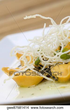 Close-up of dumplings with noodles in a plate View Large Photo Image Picture - Close-up of dumplings with noodles in a plate. Fotosearch