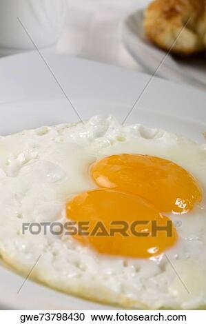 Close-up of fried eggs in a plate View Large Photo Image Stock Image - Close-up of fried eggs in a plate. Fotosearch