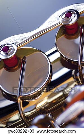 Close-up of keys of a trumpet View Large Photo Image Stock Image - Close-up of keys of a trumpet. Fotosearch