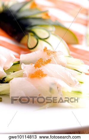 Close-up of prepared fishes topped with caviar in a plate View Large Photo Image Stock Image - Close-up of prepared fishes topped with caviar in a plate. Fotosearch