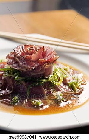 Close-up of prepared pork in a plate View Large Photo Image Stock Image - Close-up of prepared pork in a plate. Fotosearch