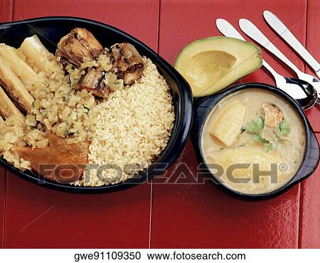 Close-up of rice served with roast chicken View Large Photo Image Stock Image - Close-up of rice served with roast chicken. Fotosearch