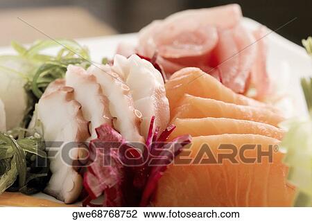 Close-up of seafood salad in a plate View Large Photo Image Stock Image - Close-up of seafood salad in a plate. Fotosearch
