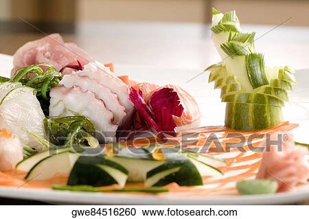 Close-up of seafood salad in a plate View Large Photo Image Stock Image - Close-up of seafood salad in a plate. Fotosearch