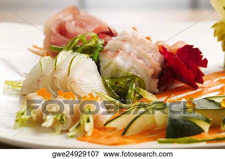 Close-up of seafood salad in a plate View Large Photo Image Stock Photo - Close-up of seafood salad in a plate. Fotosearch