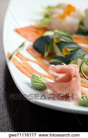 Close-up of seafood salad in a plate View Large Photo Image Stock Photo - Close-up of seafood salad in a plate. Fotosearch