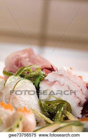 Close-up of seafood salad View Large Photo Image Stock Photography - Close-up of seafood salad. Fotosearch