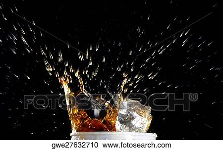 Close-up of water splashing out of a glass View Large Photo Image Stock Image - Close-up of water splashing out of a glass. Fotosearch