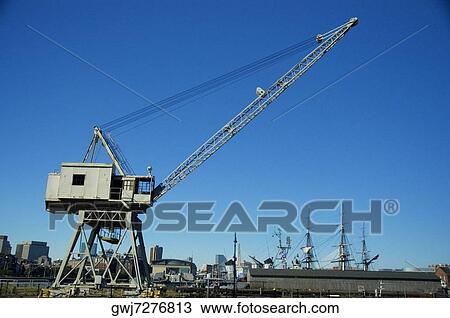 Crane on a dock, Boston Harbor, Boston, Massachusetts, USA View Large Photo Image Stock Image - Crane on a dock, Boston Harbor, Boston, Massachusetts, USA. Fotosearch