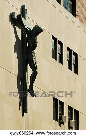 Crucifix on the wall of a building, Boston, Massachusetts, USA View Large Photo Image Picture - Crucifix on the wall of a building, Boston, Massachusetts, USA. Fotosearch