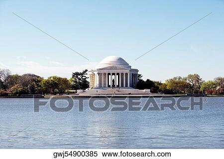 Facade of Jefferson Memorial across the Tidal Basin, Washington DC, USA View Large Photo Image Stock Photography - Facade of Jefferson Memorial across the Tidal Basin, Washington DC, USA. Fotosearch