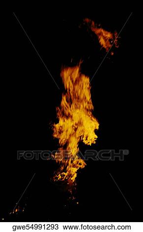 Flames of a fire at night View Large Photo Image Stock Image - Flames of a fire at night. Fotosearch