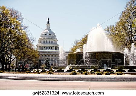 Fountain in front of the Capitol Building, Union Station, Washington DC, USA View Large Photo Image Picture - Fountain in front of the Capitol Building, Union Station, Washington DC, USA. Fotosearch