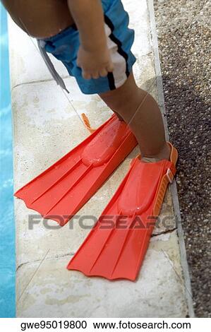 High angle view of a boy standing by the pool View Large Photo Image Stock Image - High angle view of a boy standing by the pool. Fotosearch