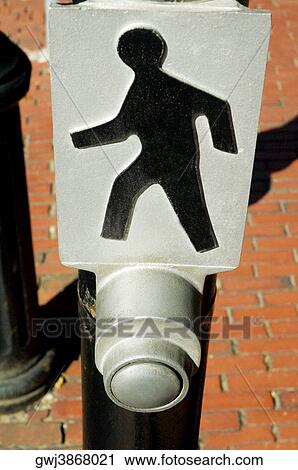 High angle view of a pedestrian crossing sign, Boston, Massachusetts, USA View Large Photo Image Stock Image - High angle view of a pedestrian crossing sign, Boston, Massachusetts, USA. Fotosearch