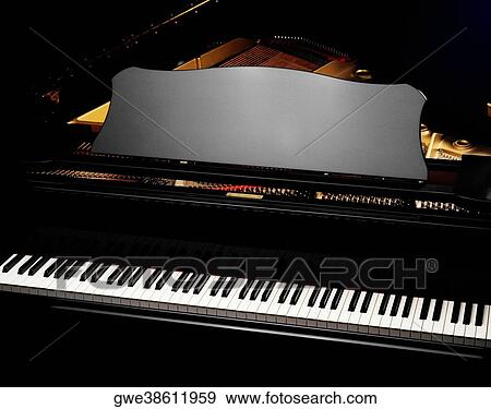 Stock Photo - High angle view of a piano. Fotosearch