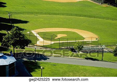 High angle view of baseball field, Boston, Massachusetts, USA View Large Photo Image Stock Photography - High angle view of baseball field, Boston, Massachusetts, USA. Fotosearch