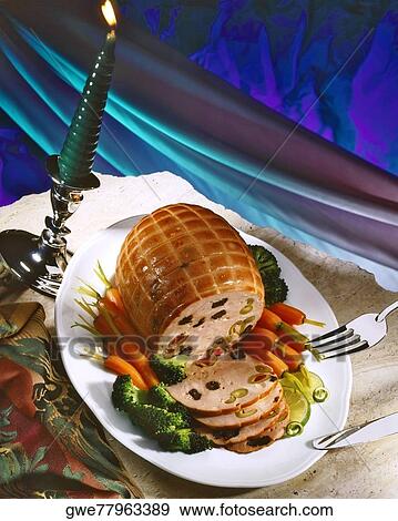 Stock Photo - High angle view of besten relleno on a plate. Fotosearch