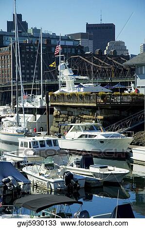 High angle view of boats docked at the harbor, Boston, Massachusetts, USA View Large Photo Image Stock Image - High angle view of boats docked at the harbor, Boston, Massachusetts, USA. Fotosearch