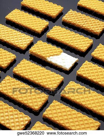 High angle view of cookies in a row View Large Photo Image Stock Image - High angle view of cookies in a row. Fotosearch
