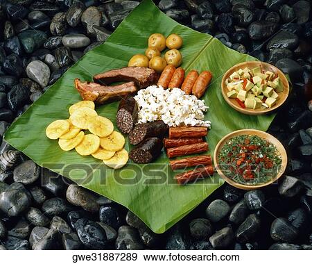 Stock Photo - High angle view of fritanga. Fotosearch