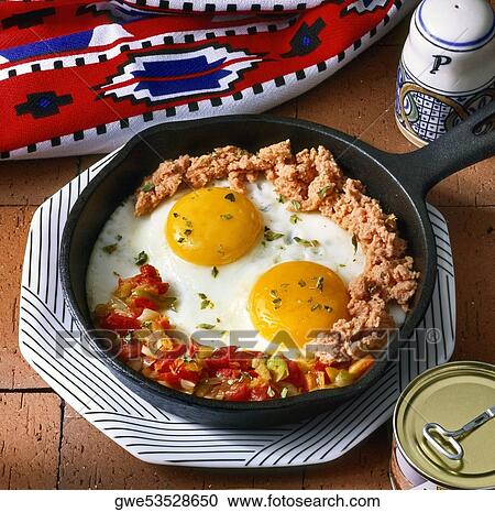 High angle view of huevos fritos in a frying pan View Large Photo Image Stock Image - High angle view of huevos fritos in a frying pan. Fotosearch