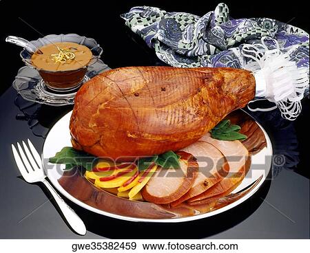 High angle view of pernil fiesta on a plate View Large Photo Image Stock Photo - High angle view of pernil fiesta on a plate. Fotosearch
