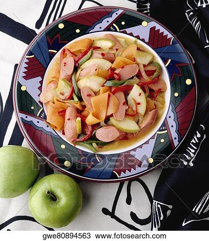 High angle view of salchichas manzana in a bowl View Large Photo Image Stock Image - High angle view of salchichas manzana in a bowl. Fotosearch