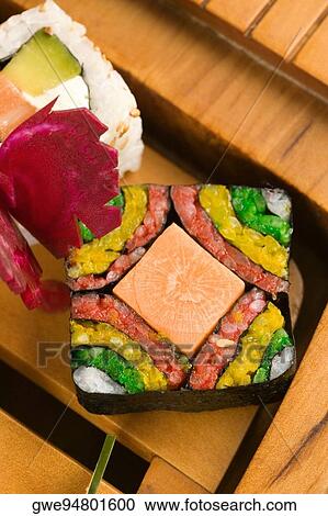 High angle view of sushi View Large Photo Image Stock Image - High angle view of sushi. Fotosearch