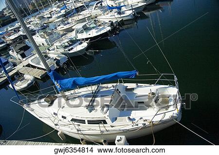 High angle view of yachts docked at a harbor, Boston, Massachusetts, USA View Large Photo Image Picture - High angle view of yachts docked at a harbor, Boston, Massachusetts, USA. Fotosearch