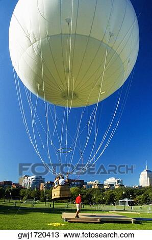 Hot air balloon taking off, Boston, Massachusetts, USA View Large Photo Image Stock Image - Hot air balloon taking off, Boston, Massachusetts, USA. Fotosearch
