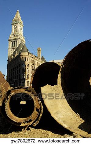 Industrial waste near a building, Custom House, Boston, Massachusetts, USA View Large Photo Image Stock Image - Industrial waste near a building, Custom House, Boston, Massachusetts, USA. Fotosearch