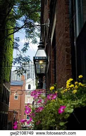 Lamppost on a building, Boston, Massachusetts, USA View Large Photo Image Stock Photo - Lamppost on a building, Boston, Massachusetts, USA. Fotosearch