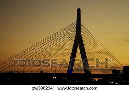 Low angle view of a bridge, Leonard P. Zakim Bunker Hill Bridge, Boston, Massachusetts, USA View Large Photo Image Stock Image - Low angle view of a bridge, Leonard P. Zakim Bunker Hill Bridge, Boston, Massachusetts, USA. Fotosearch