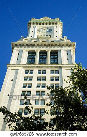 Low angle view of a building, Custom House, Boston, Massachusetts, USA View Large Photo Image Stock Photograph - Low angle view of a building, Custom House, Boston, Massachusetts, USA. Fotosearch