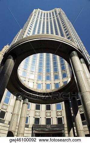 Low angle view of a skyscraper in a city, New York City, New York State, USA View Large Photo Image Stock Image - Low angle view of a skyscraper in a city, New York City, New York State, USA. Fotosearch