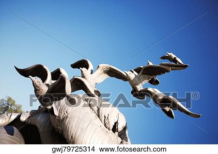 Low angle view of aluminum seagulls, Navy and Marine Memorial, Virginia, USA View Large Photo Image Picture - Low angle view of aluminum seagulls, Navy and Marine Memorial, Virginia, USA. Fotosearch