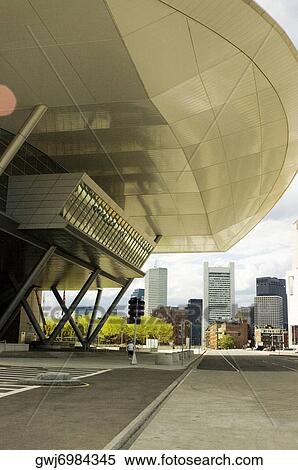 Stock Photography - Low angle view of buildings in a city, Boston Convention And Exhibition Center, Boston, Massachusetts, USA. Fotosearch