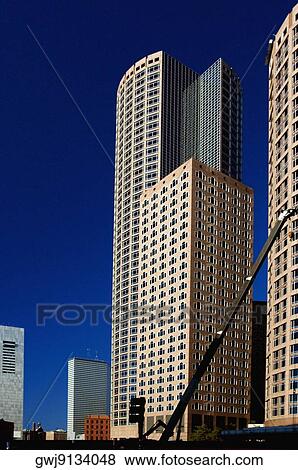 Low angle view of buildings, International Towers, Boston Harbor, Boston, Massachusetts, USA View Large Photo Image Stock Photo - Low angle view of buildings, International Towers, Boston Harbor, Boston, Massachusetts, USA. Fotosearch