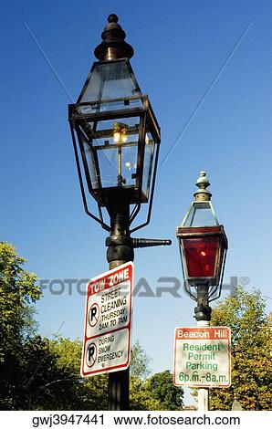 Low angle view of colonial style street light, Boston, Massachusetts, USA View Large Photo Image Stock Image - Low angle view of colonial style street light, Boston, Massachusetts, USA. Fotosearch