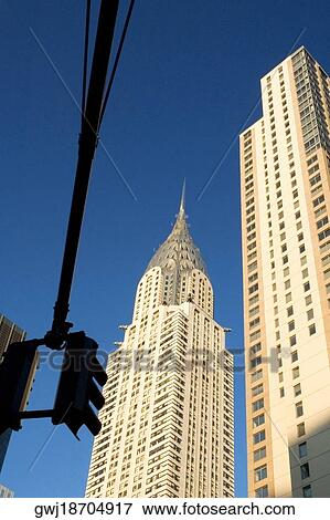 Low angle view of skyscrapers in a city, New York City, New York State, USA View Large Photo Image Stock Photo - Low angle view of skyscrapers in a city, New York City, New York State, USA. Fotosearch