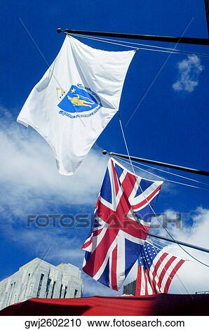 Low angle view of the British and American flags, Boston, Massachusetts, USA View Large Photo Image Stock Image - Low angle view of the British and American flags, Boston, Massachusetts, USA. Fotosearch