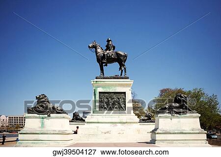 Low angle view of Ulysses S. Grant on a horseback statue, United States Capitol Building, Washington DC, USA View Large Photo Image Stock Photo - Low angle view of Ulysses S. Grant on a horseback statue, United States Capitol Building, Washington DC, USA. Fotosearch