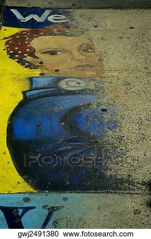Painting on a sidewalk View Large Photo Image Stock Image - Painting on a sidewalk. Fotosearch
