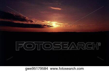 Picture - Panoramic view of a sunset. Fotosearch