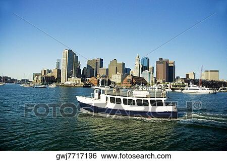 Passenger ships in the river, Boston Harbor View Large Photo Image Stock Photograph - Passenger ships in the river, Boston Harbor. Fotosearch