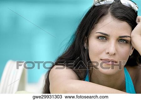 Portrait of a young woman View Large Photo Image Stock Image - Portrait of a young woman. Fotosearch